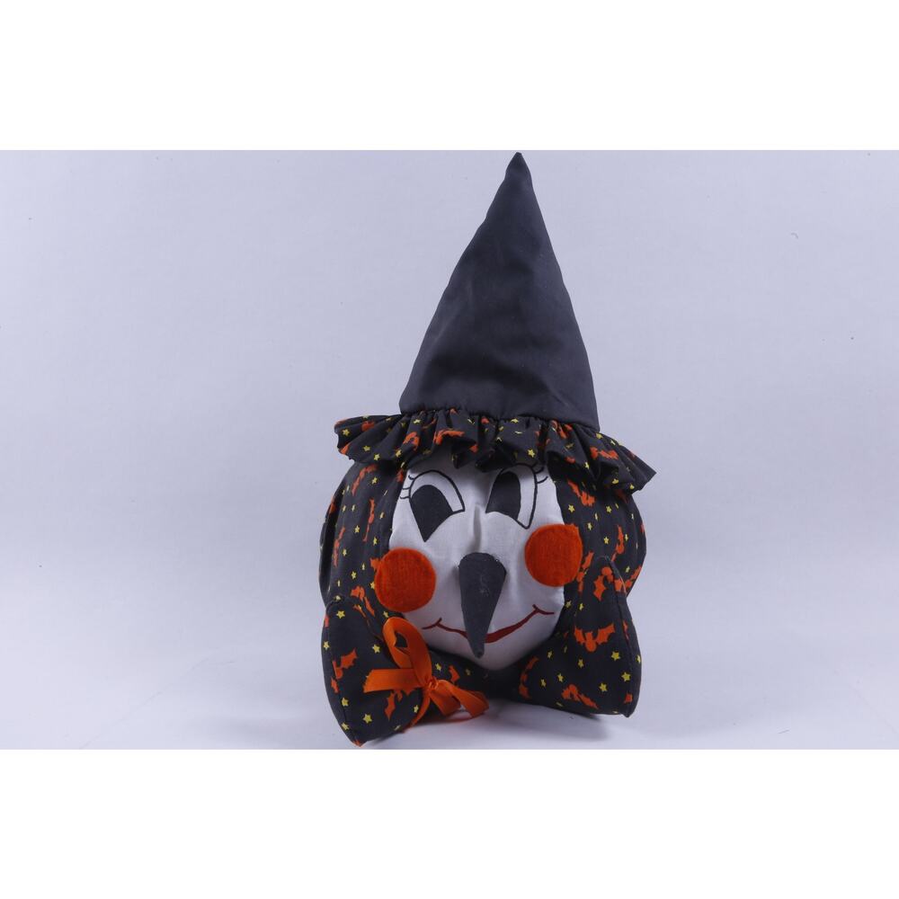 Big Pumpkin Head, Halloween, Soft, Toy, Doll, Black Cone Hat,  Puffalump